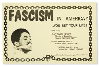 (BLACK PANTHERS.) Fascism in America? . . . .You Bet Your Life.